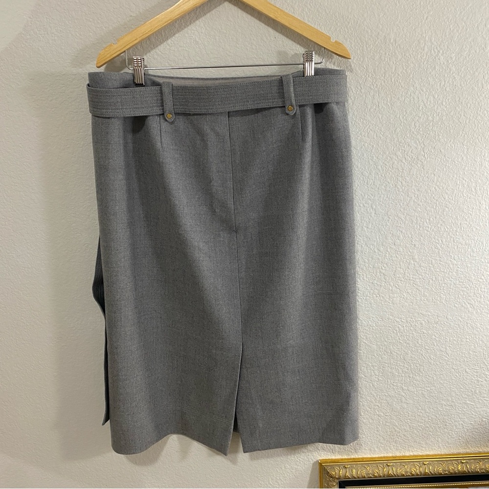 J. Crew Elegant‎ Gray 100% Wool Women's Skirt - Picture 3 of 6